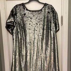 Silver and black sparkle dress 3XL forever 21